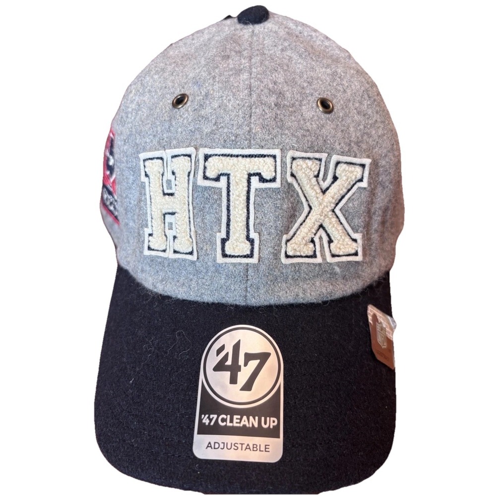 '47‎ Houston Texans  Stoney Clover Lane Block Clean Up Adjustable Hat Gray/Navy